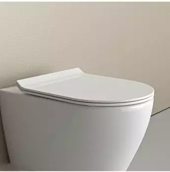Bernstein U2019 WC-Sitz flach, Duroplast, Softclose, wei&szlig; gl&auml;nzend (U2019)