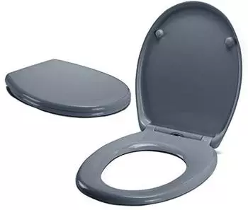 Spirella WC-Sitz oval, Duroplast, antibakteriell, grau (SP2226)