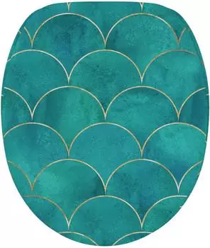 Sanilo WC-Sitz Aquarell mit Absenkautomatik, blau, oval