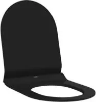 vidaXL Toilettensitz Verstellbar Schwarz 50 x 36,5 x 5 cm Polypropylen
