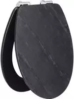 Primaster WC-Sitz mit Absenkautomatik Schiefer schwarz WC-Sitz
