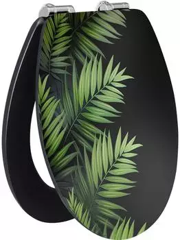 PRIMASTER WC-Sitz Palme mit Absenkautomatik, schwarz (700R-M)