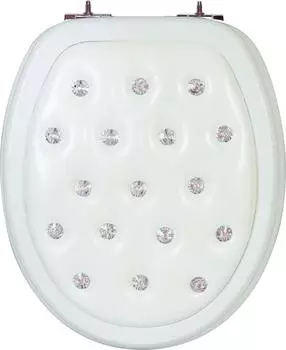 PRIMASTER WC-Sitz mit Strasssteinen, Absenkautomatik, wei&szlig; (0782090939)