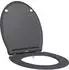 vidaXL Toilettensitz anthrazit, Duroplast (45,5x37,5x3,8cm)