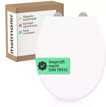 instmaier Helma WC-Sitz oval, Duroplast, wei&szlig;, Absenkautomatik (5051019)