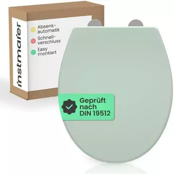 instmaier Helma WC-Sitz oval, Duroplast, salbei, Absenkautomatik (5051022)