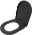 Relaxdays Toilettendeckel D-Form Absenkautomatik Quick Release, Duroplast, anthrazit (10051722_139)