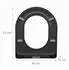 Relaxdays Toilettendeckel D-Form Absenkautomatik Quick Release, Duroplast, anthrazit (10051722_139)