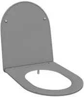 vidaXL Toilettensitz Grau 47 x 36 x 3,4 cm Duroplast