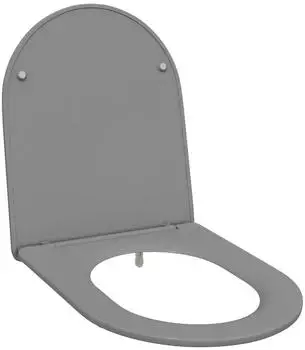vidaXL Toilettensitz mit Schnellverschluss und Absenkautomatik, Duroplast, grau