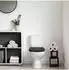 Relaxdays WC-Sitz D-Form Absenkautomatik Quick Release, Duroplast, schwarz (10045566_0)
