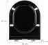 Relaxdays WC-Sitz D-Form Absenkautomatik Quick Release, Duroplast, schwarz (10045566_0)