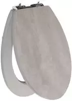 Primaster Toilettendeckel Betonoptik Dunkelgrau MDF Absenkautomatik WC Sitz