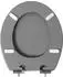 PRIMASTER WC-Sitz Betonoptik dunkelgrau, MDF, Absenkautomatik (HY-M263-MM6562)