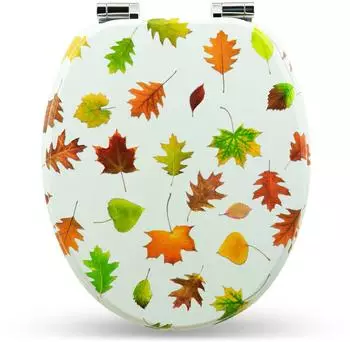 Sanfino Premio WC-Sitz mit Absenkautomatik, Holz, "Autumn Feeling" (W1071C)