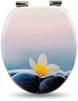 Sanfino Premio WC-Sitz mit Absenkautomatik "Flower & Stones" (W1039C)