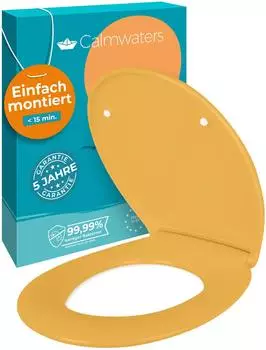 Calmwaters WC-Sitz oval curry-gelb, Duroplast, Absenkautomatik (26LP6229)