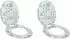 vidaXL Toilettensitz Soft-Close blau und weiß, Porzellan, 2er-Set (3414540)