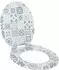 vidaXL Toilettensitz Soft-Close blau und weiß, Porzellan, 2er-Set (3414540)