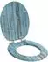 vidaXL Toilettensitz Soft-Close 2er-Set blau MDF 44x38cm