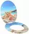 vidaXL Toilettensitz Soft-Close Meeresmuschel, MDF, 44x38cm