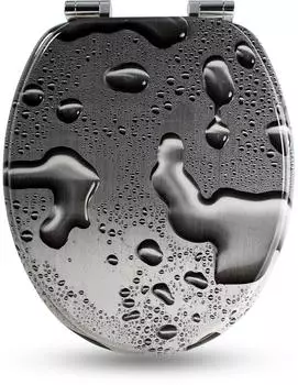 Sanfino WC-Sitz mit Absenkautomatik "Grey Splash"