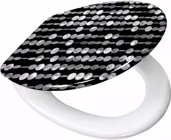 Kleine Wolke Perla WC-Sitz schwarz, Duroplast, Absenkautomatik (1872926075)