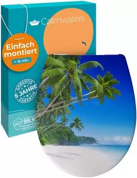 Calmwaters WC-Sitz &bdquo;Palmenparadies" Duroplast, Absenkautomatik (26LP6213)