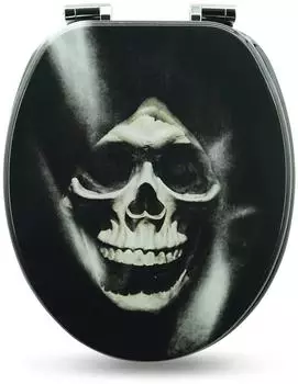 Sanfino WC-Sitz "Skull" mit Absenkautomatik, Holz