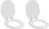 vidaXL Toilettensitz Soft-Close, MDF, weiß, 44x38cm, 2 Stk.