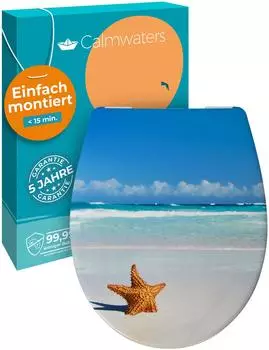 Calmwaters WC-Sitz Motiv Seestern Duroplast, Absenkautomatik (26LP6211)