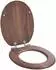 vidaXL Toilettensitz Soft-Close, braun, MDF, 44x38cm (42027174)