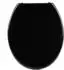 Woltu WC-Sitz Duroplast oval mit Absenkautomatik, schwarz (ws2553)