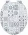 vidaXL WC-Sitz Soft-Close, Porzellan blau/weiß, 44x38cm
