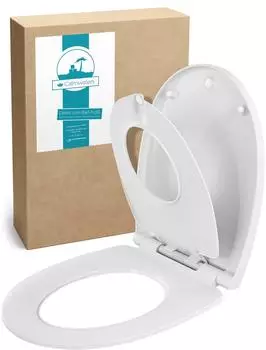 Calmwaters Familien-WC-Sitz mit Kindersitz, Absenkautomatik, weiß (26LP6152)