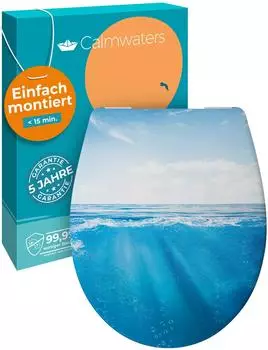 Calmwaters WC-Sitz "Meeresglanz" Duroplast, Absenkautomatik, oval (26LP6216)