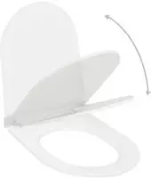 vidaXL Toilettensitz mit Absenkautomatik und Quick-Release-Design Wei&szlig;