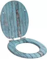 vidaXL Toilettensitz Blau 44 x 38 cm Holzwerkstoff