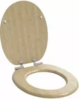 vidaXL Toilettensitz Heller Bambusfarbton 44 x 38 cm Holzwerkstoff