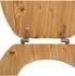 MSV WC-Sitz MDF Kieferdekor braun, Edelstahlscharniere (140002)