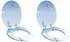 vidaXL Toilettensitz Soft-Close blau MDF 44x38cm, 2er-Set
