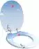 vidaXL Toilettensitz Soft-Close blau MDF 44x38cm, 2er-Set