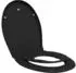 vidaXL WC-Sitz Duroplast, schwarz (47x37x4cm)