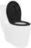 vidaXL WC-Sitz Duroplast, schwarz (47x37x4cm)