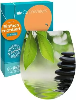 Calmwaters WC-Sitz "Wellness Oase" Duroplast Absenkautomatik (26LP6215)