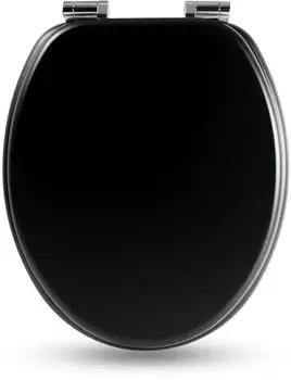 Sanfino WC-Sitz mit Absenkautomatik, Holz, &bdquo;All Black"