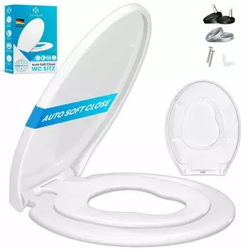 Kesser WC-Sitz Duroplast, Absenkautomatik & Softclose, Edelstahl-Befestigung