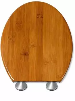 BigDean WC-Sitz oval Holzoptik, Duroplast wei&szlig;, Soft-Close (1002864)