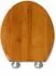BigDean WC-Sitz oval Holzoptik, Duroplast weiß, Soft-Close (1002864)