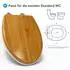 BigDean WC-Sitz oval Holzoptik, Duroplast weiß, Soft-Close (1002864)